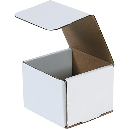 Box USA BMLR2 4 3/8"L x 4 3/8"W x 3 1/2"H, White (Pack of 50)