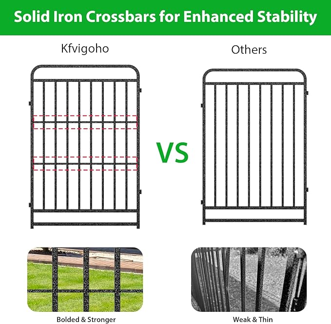 Heavy Duty Dog Playpen: 32 Steel Panels 40" Height, Square Steel Pipe with Reinforced Crossbars, 71FT 406 Sq.ft Portable Fence for Yard RV Camping, Snowy Black