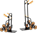 Heavy Duty Stair Climbing Hand Truck Dolly Cart, Portable and Foldable Three-Wheel Dolly