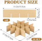 10 Set Moving Box Divider Kits, Short Cardboard Packing Dividers for Separating Fruit, Kraft Paper Box Inserts board Safe Shipping Supplies for Glass
