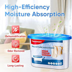 10 Pack Moisture Absorbers, 14 OZ Humidity Absorber Bucket, Moisture Absorbers for Closet, Dehumidifier Bucket for Wardrobes, Kitchens and Bathrooms, Fragrance Free Humidity Absorber