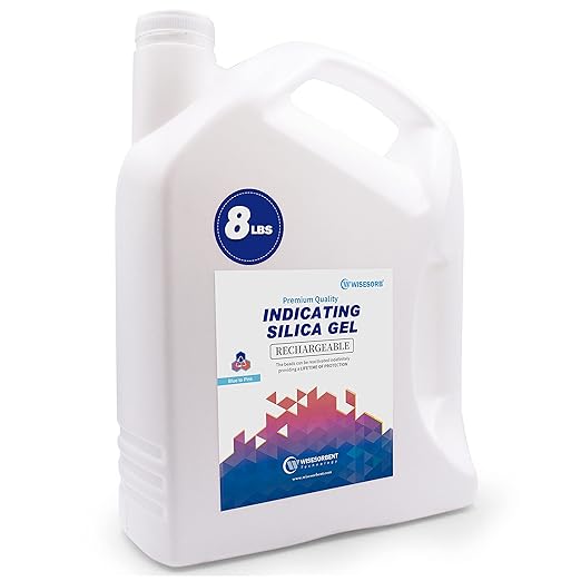 [Net Weight 16LBS] Blue Indicating Silica Gel Beads Desiccants - Rechargeable Desiccant Beads Silica Beads (Blue to Pink, 2 Packs of 8LBS)