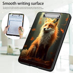 Clipboard with Storage,Office Supplies Nursing Clipboards Folder with Pen Holder Plastic Foldable Clip Board with Storage for Nurse Teacher,Maple Leaf Fox