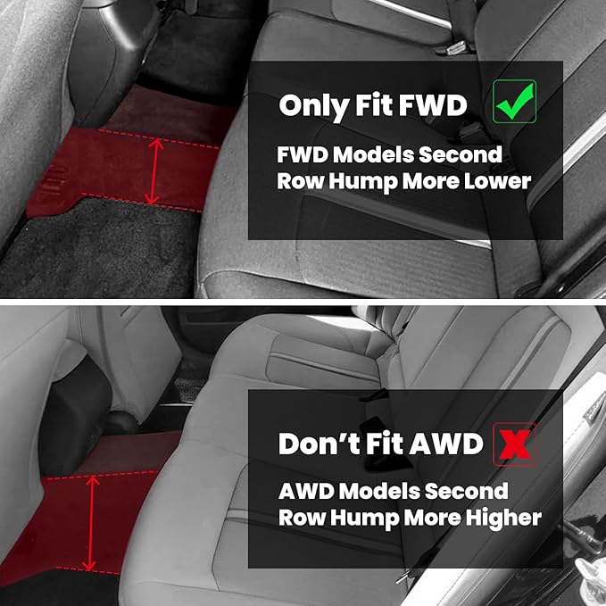 LASFIT Floor Mats & Cargo Mat for Hyundai Sonata 2020-2026 (Only Fit FWD & Gas) / Kia K5 2021-2025 (Only Fit FWD) All Weather TPE Custom Fit Floor Liners for Car Mats Trunk Mats