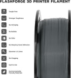 FLASHFORGE PLA Filament 1.75mm, 3D Printer Filament 1kg (2.2lbs) Spool, Dimensional Accuracy +/- 0.02mm, 3D Printing Filament Easy to Use and Fits for Most FDM 3D Printers (Grey)