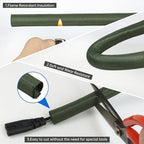 Split Braided Cable Sleeve，Flexible Wire Loom Tubing, Automotive Cord Protector Pet Proof, Cable Management for Computer TV Electric Wires Harness 16ft (Dark Green, 16mm（5/8")