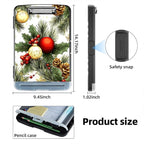 Clipboard with Storage Box & Pen Holder,Heavy Duty Clip Boards 8.5x11 for Nursing,High Capacity,School & Office Supplies,Christmas Ornaments Pinecones