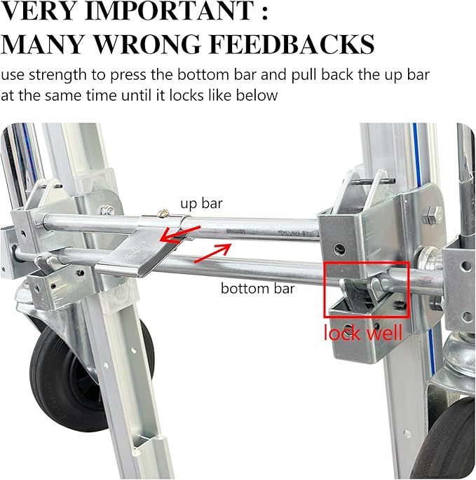 3 in 1 Convertible Hand Truck Dolly Cart with Wheels Heavy Duty/with 4 Wheels &Brakes /1000Lbs Load for Furniture/Electrical Appliance/Carton/Warehouse/Office /10 Minutes to Install as Video