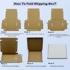 6x6x1.5 inch White Shipping Boxes 50 Pack, Small Corrugated Cardboard Mailer Boxes Bulk for Packaging Business Mailing Gift，Mini Mailer Boxes for Packaging Supplies Business Present