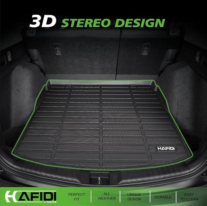 HAFIDI® Floor Mats & Cargo Liner Set Fit for 2023 2024 2025 Kia NIRO EV All Weather Protection TPE Anti-Slip Automotive Full Set Floor Liners Custom Accessories - Black