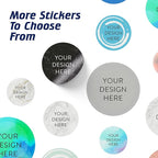 100 Custom Vinyl Stickers - Upload Your own Image, Text, Design, Logo - Personalized Logo Labels for Handmade, Packaging, Bottle, Jars, Candle, Brand Stickers (Gray, 5x5)