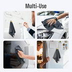 loukin 2 Pack Magnetic Whiteboard Cleaning Cloth, Dry Erase Cleaning Cloth for Classroom, Home and Office Use, Reusable & Washable, Gray, 12" x 12", 1 Bottle of 3.4 fl oz Whiteboard Cleaner Included