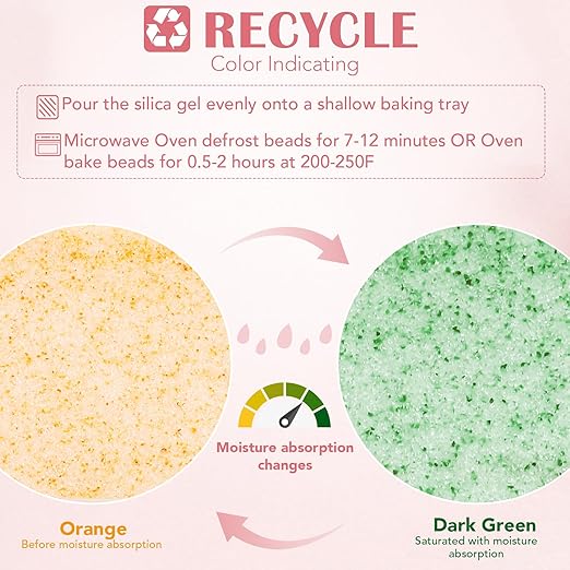 VOISEN Silica Gel Flower Drying, 10LBS Silica Gel for Drying Flowers,Color Indicating Flower Preservation Kit Contains Flowers Desiccant, Brush, Gloves, Plastic Box