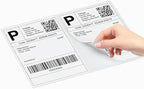 Coopaty Half Sheet Shipping Labels 8.5" x 5.5" Sticker Labels for Laser & Ink Jet Printers, 2 Per Page Self Adhesive Mailing Labels for Packages (2000 Labels)