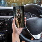 Car Registration and Insurance Holder,Leather Vehicle Glove Box Organizer Wallet for Document,Perfect for any Car,Truck,Motorcycle,Driver License,Trailer or Boat,Men & Women,Wolves Howling Wild
