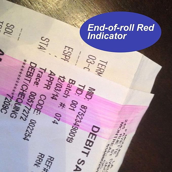 Thermal Paper Receipt Rolls, 2-1/4" x 50', 48 Gram Weight, BPA Free, Grade A, Pure 85 White Paper, Unique Thermal Coating