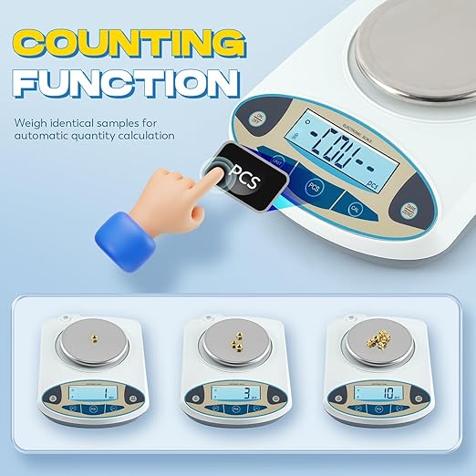 CGOLDENWALL High Precision Lab Scale Digital Analytical Electronic Balance Laboratory Precision Scale Jewelry Scales Kitchen Precision Weighing Electronic Scales 0.01g Calibrated (2000g, 0.01g)