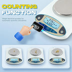 CGOLDENWALL High Precision Lab Scale Digital Analytical Electronic Balance Laboratory Precision Scale Jewelry Scales Kitchen Precision Weighing Electronic Scales 0.01g Calibrated (2000g, 0.01g)
