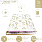 Inspired Mailers - Large Poly Mailers 14.5 x 19-50 Pack - Snowflake Baubles (Gold) - Holiday Shipping Bags - Large Mailing Envelopes - Christmas Shipping Envelopes