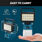 2 Pack LED Work Light Compatible with Makita 18V Battery, 40W 6000LM Cordless Work Light with 2 USB Charging Port, 145° Adjustable Angle Portable Flood Light Flashlight(Battery NOT Included)