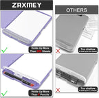 Plastic Clipboard with Storage, 8.5 x 11 Storage Organization Box Side-Opening, Heavy Duty Clip Board with Pen Holder and Paper Folder for Nurses, Teachers, Office & School Supply, Purple