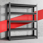 72" H Adjustable Garage Shelving 2500LBS Storage Shelves 5-Tier Heavy Duty Metal Shelves Utility Industrial Shelves Rack for Garage Warehouse Pantry Basement,Black (19.6" D×47.2" W×72" H)