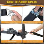 Cargo Net for Pickup Truck Bed, Heavy Duty 1100 lbs Capacity, Adjustable Cam Buckles & S-Hooks, Thick Herringbone Nylon, with Drawstring Storage Bag for Trailers and Trucks (50in*43in)