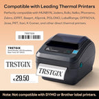 3" x 1" Direct Thermal Labels, Strong Adhesive Barcode & Return Address Stickers Compatible with Zebra, Rollo, Munbyn & Most Desktop Thermal Printers (12 Rolls / 15600 Labels), TRSTGIX