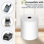(200 Rolls) 2 1/4 x 50 Thermal Paper Rolls- Credit Card Receipt Paper - BPA-Free, Compatible with Clover Flex, Square Terminal and More