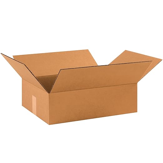TAPE LOGIC 17 1/2 x 12 x 3 Corrugated Cardboard Boxes, Flat 17.5"L x 12"W x 3"H, Pack of 25 | Shipping, Packaging, Moving, Storage Box for Home or Business, Strong Wholesale Bulk Boxes