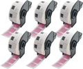 BETCKEY - Square Labels Replacement for Brother DK-1221 (0.9 in x 0.9 in), Compatible with Brother QL Label Printers [6 Rolls/6000 Labels, Pink]