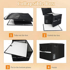Upgraded 5200°F Fireproof Document File Organizer Box, Fireproof Storage Filing Cabinet with Lock, Portable Office Safe Box for Hanging Letter/Legal Folder 16.1 x 12.9 x 11in (Black)
