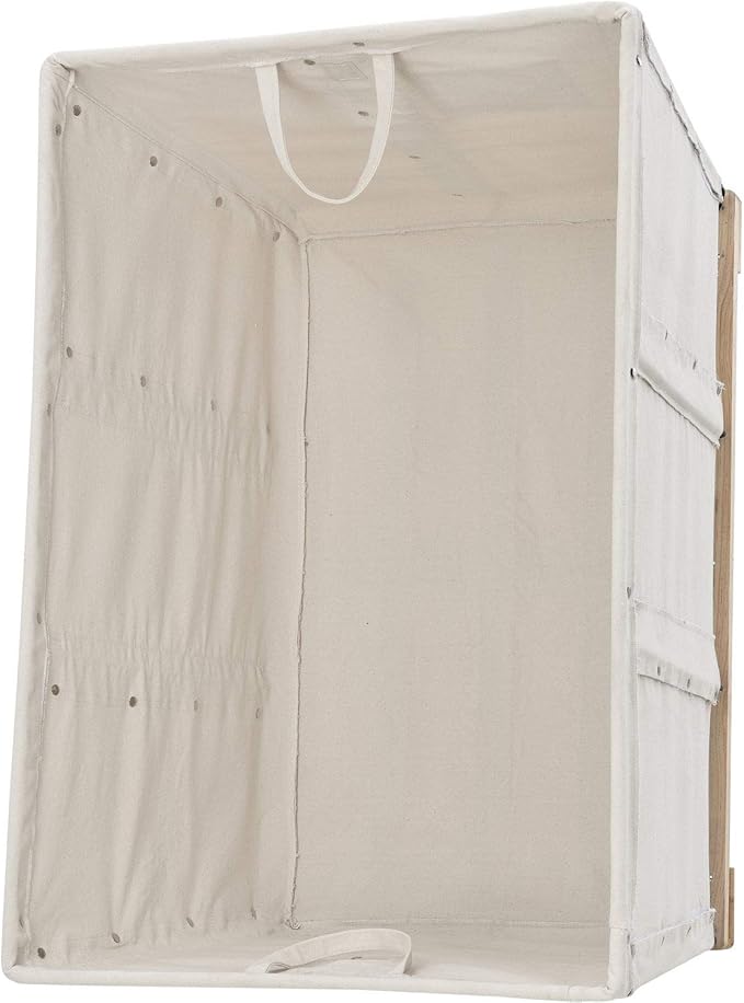 Global Industrial 20 Bushel, Canvas Basket Bulk Truck, 48" L x 32" W x 36" H, Unassembled, Rolling Laundry Cart, Commercial Material Handling Cart with Swivel Rubber Casters