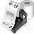 Dasher Products 4x6 Thermal Shipping Labels with Roll Holder, 440 Labels/2 Rolls (220 per Roll), Compatible with Rollo, Zebra, Munbyn, iDPRT, Jadens, Nelko, Dymo 4XL & Most Label Printers, Perforated