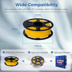 FLASHFORGE ABS Pro Filament 1.75mm Yellow, 3D Printer Filament 1kg (2.2lbs) Spool-Dimensional Accuracy +/- 0.02mm, Hot Deformation Below 90℃, Great for Printing Heat-Resistant Functional Parts