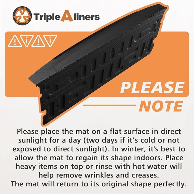TripleAliners Compatible with Ford F-150 F150 2021-2025 2026 Tailgate Mat with Tailgate Cap Top Protector Full-Coverage All Weather Truck Liner Replacement(Not Fit Work Surface or Pro Access Tailgate)