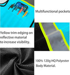 Safety Vest Customize Logo with 5 Pockets & Zipper Reflective High Visibility Vest Class 2 Outdoor Workwear
