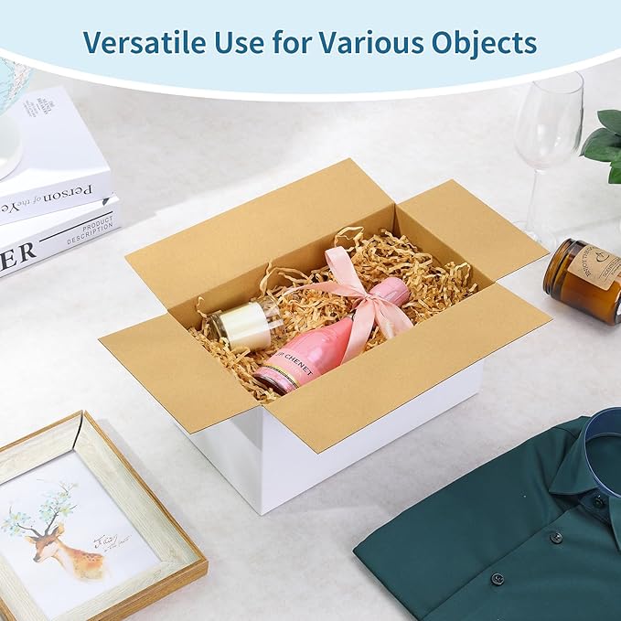 Famagic 10 Pack 8x6x4 Inch Small Shipping Boxes White Corrugated Cardboard Boxes Mailer for Small Business, Mailing Boxes for Packaging Bulk