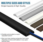 Floor Cord Covers for Wires 3.3FT Cable Hider Wire Cover Self Adhesive Cord Hider Floor for Offices, Homes, Workshops, Warehouses Cable Cavity 0.39" W x 0.27" H
