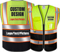 BeautyWill Custom Logo Safety Vest Class2 High Visibility Reflective Vest Breathable Construction Vest