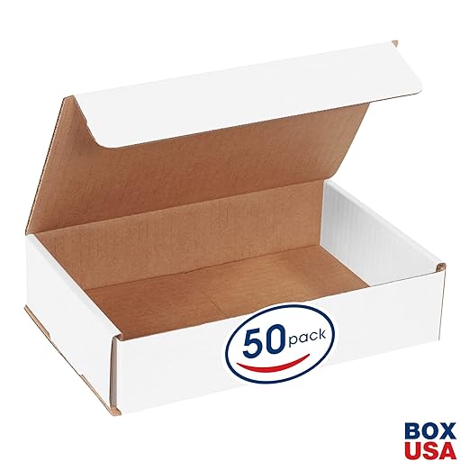 BOX USA Shipping Boxes Small 9"L x 6"W x 2"H, 50-Pack | Corrugated Cardboard Box for Packing, Moving and Storage