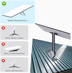 for Starlink Gen 3 Roof Mount, Aluminum Alloy Starlink Standard V3 Mounting Kit with Starlink Gen 3 Pipe Adapter, Angle Adjustable (Straight)