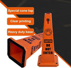Caution Wet Floor Sign, 26.4-Inch Safety Cone, 8 Pack Yellow Plastic, High-Visibility, Non-Fading, Slip-Resistant Base, Stackable, Indoor Outdoor Warning Sign-4 Pack
