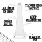 BESEA 3 Pack 28" Bright White Traffic Safety Cones with Weighted Base, High-Visibility Parking Cones for Driveways, Business Parking Lots, Garages, Indoor/Outdoor Use