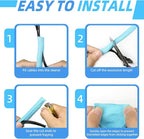 Automotive Wire Loom Tubing, Split Braided Cord Protectors from Pets No Chew, Flexible Cable Sleeve Cable Management for TV/Computer/Electric Wires (Sky Blue, 5/16"-25ft)