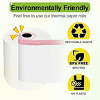 3 1/8 x 230 Thermal Receipt Paper Rolls, 10 Pack Thermal Paper Rolls Premium Quality Compatible with Cash Registers POS Systems and Credit Card Machine