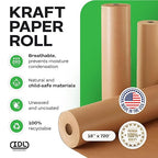IDL Packaging 18" x 8640" (720 feet) - Brown Kraft Paper Roll for Heavy Duty - 50lb Thickness - USA-Made Paper for Packing, Moving, Shipping, Crafts - 100% Recyclable Natural Kraft Wrapping Paper