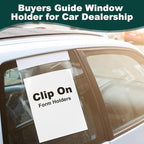 Generic Clip-On Window Form Holders - 9" x 13" Clear Pouch Form Holders for Car Dealership - Convenient Document Display Solution - Pack of 200
