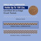 Box USA Shipping Boxes 24"L x 18"W x 12"H 15-Pack Large Single Walled Corrugated Boxes for Shipping, Packaging, Moving, Storage Box for Home or Business, Strong Wholesale Bulk Boxes