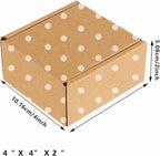 Green Recyclable Cardboard Small Gift Mailer Boxes for Shipping Packaging Craft Gifts Giving Products (Brown, 4 x 4 x 2 Inch)